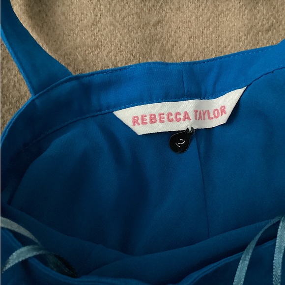 Rebecca Taylor sleeveless midi pleated blue dress size 2 - Picture 3 of 3